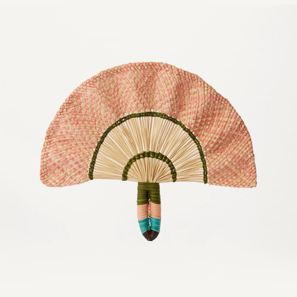 Pink Toquilla Wavy Fan