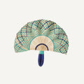 Teal Toquilla Wavy Fan