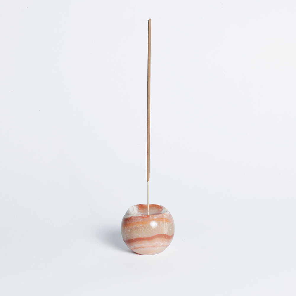 Onyx Crema Gemstone Incense Holder
