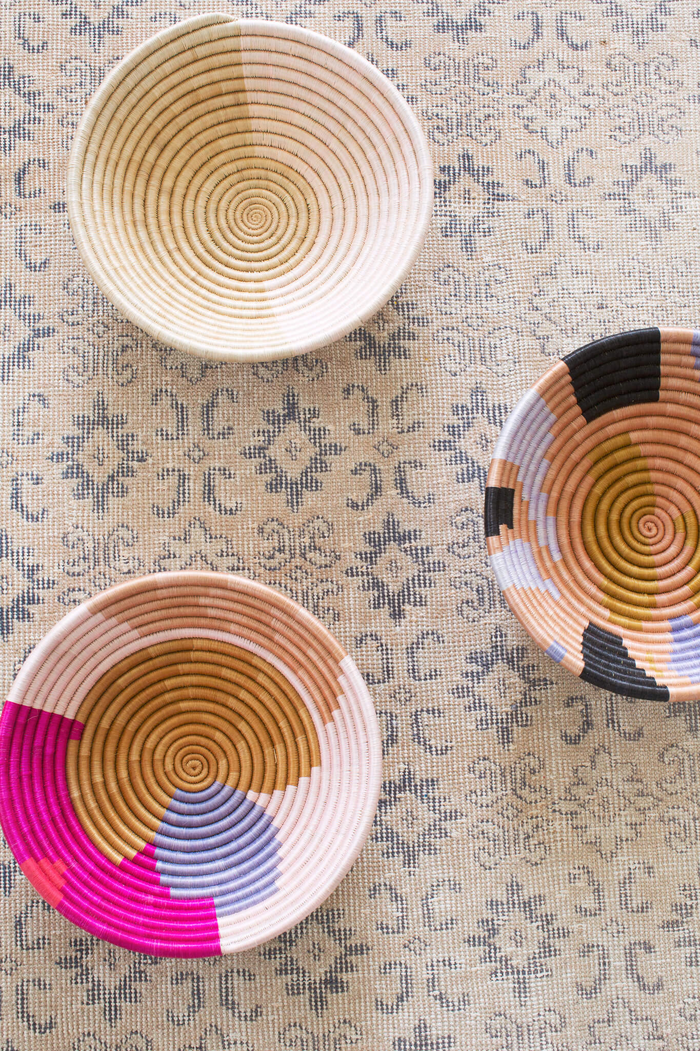 Mauve Shapes Basket