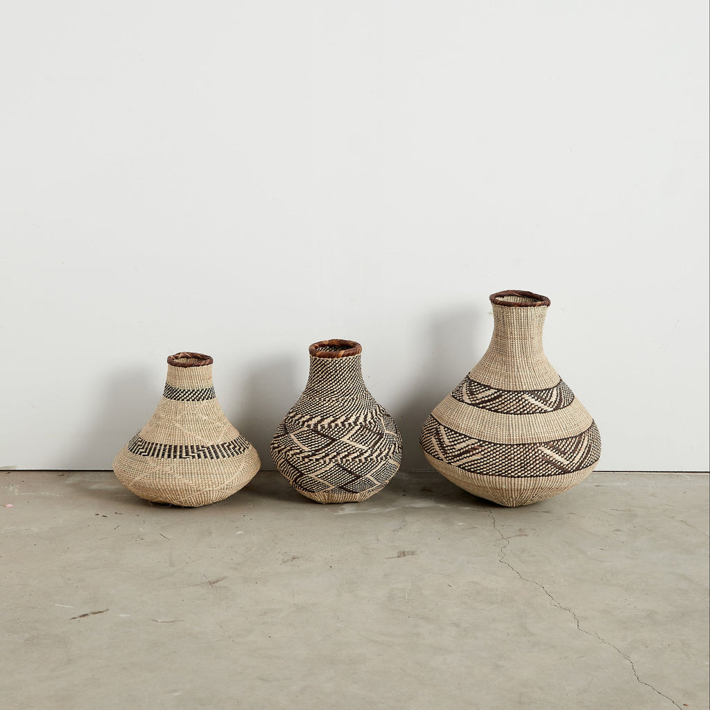 Patterned Binga Nongo Gourd Woven Basket