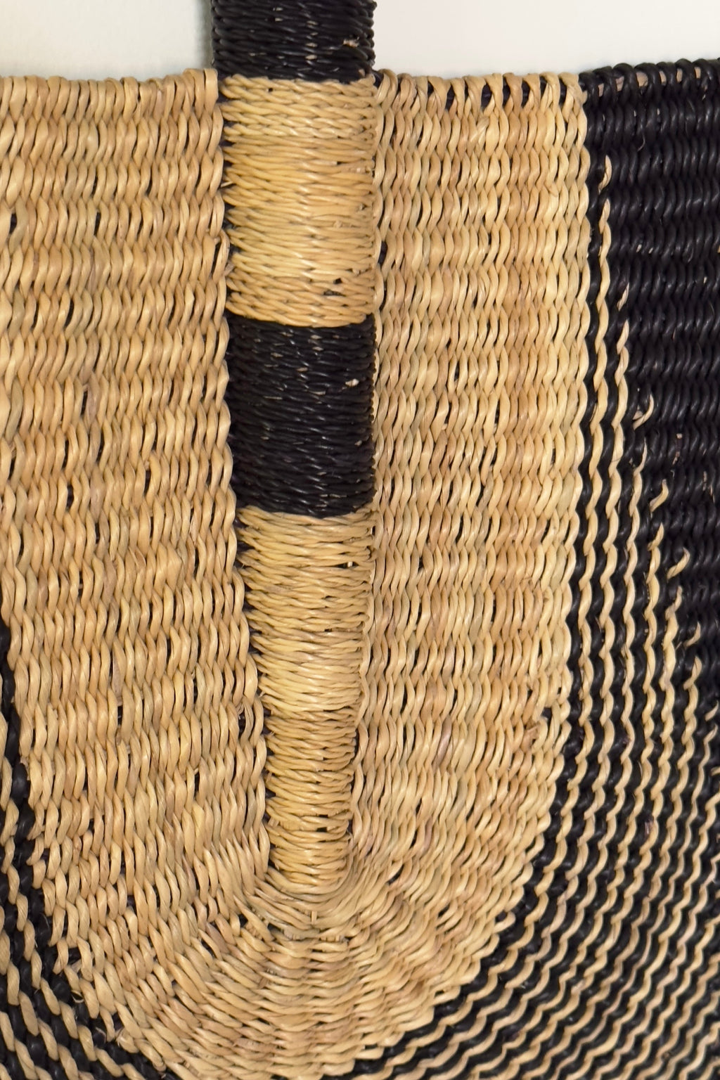Natural & Black Decorative Fan