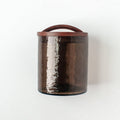 Smoke Hammered Glass Canister