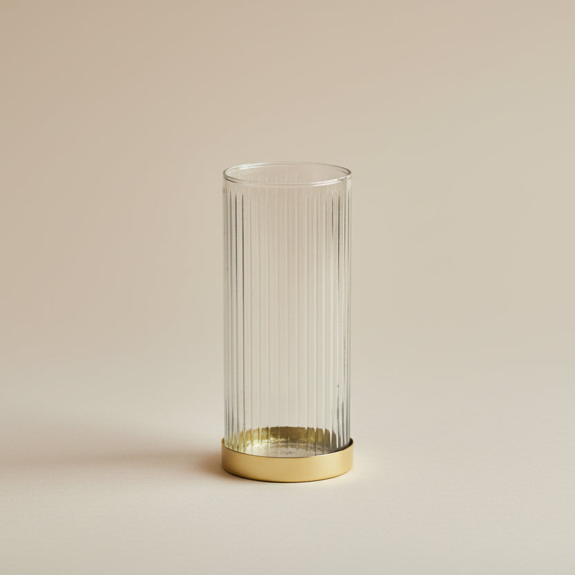 Medium Fluted Glass Vase