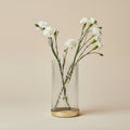 Tall Fluted Glass Vase