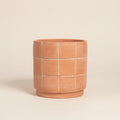 Large Grid Terracotta Planter