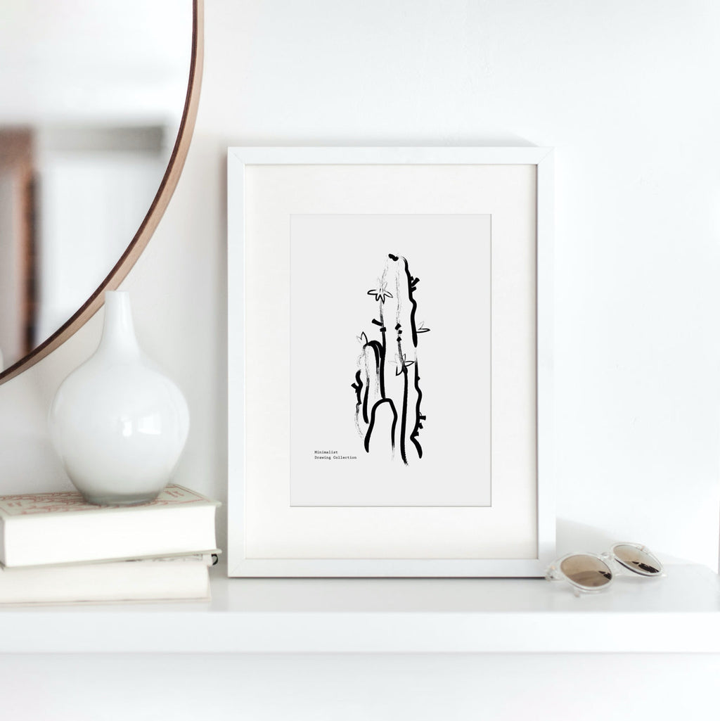 Cactus Drawing Art Print