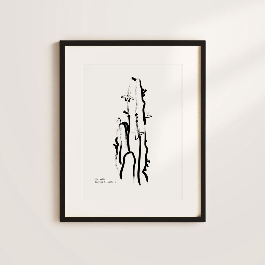 Cactus Drawing Art Print