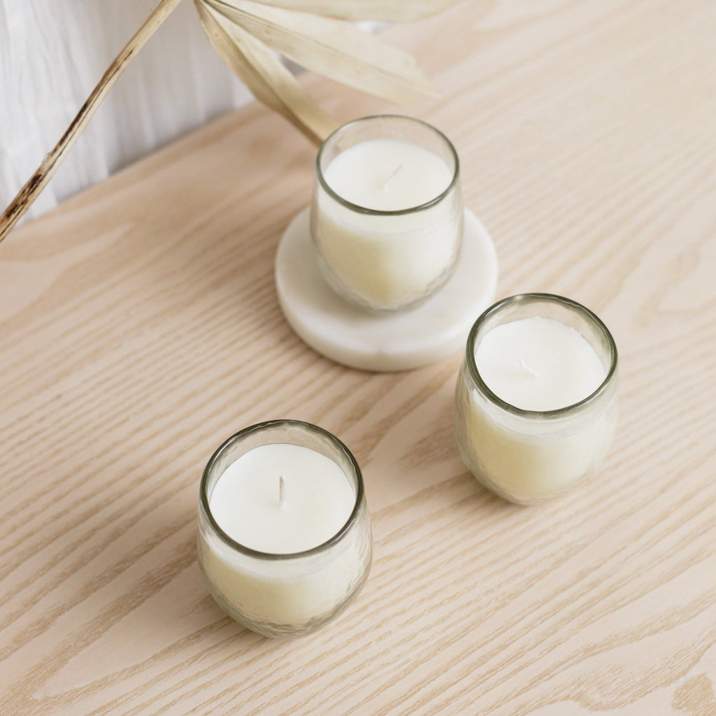 Unscented Soy Votive Candles - Set of 3