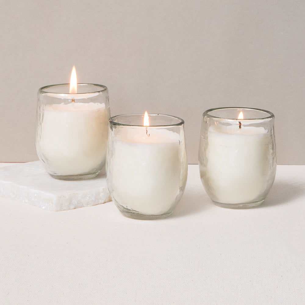 Unscented Soy Votive Candles - Set of 3