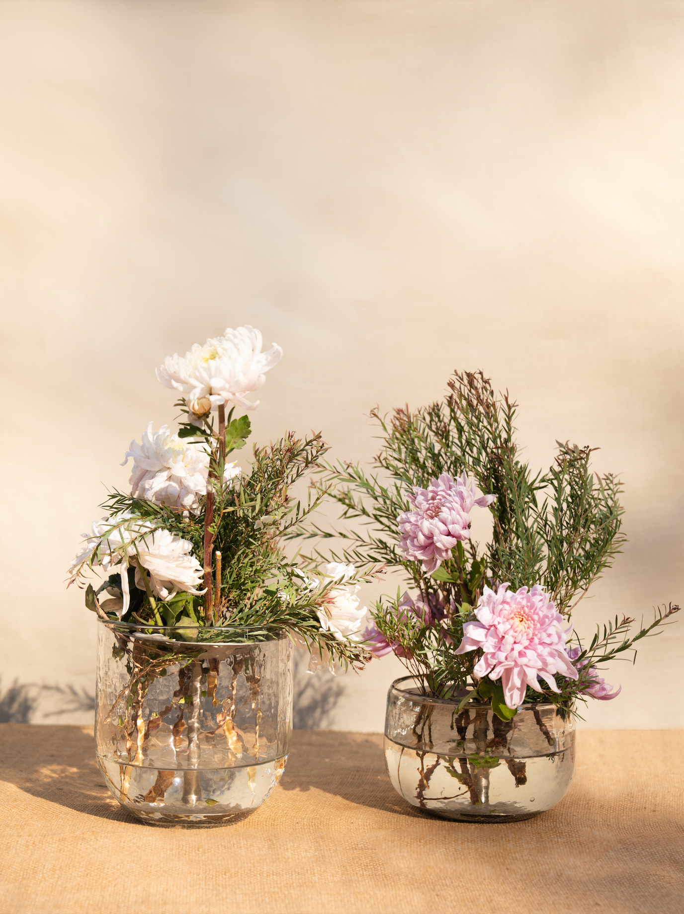 Tall Floral Flower Frog and Vase