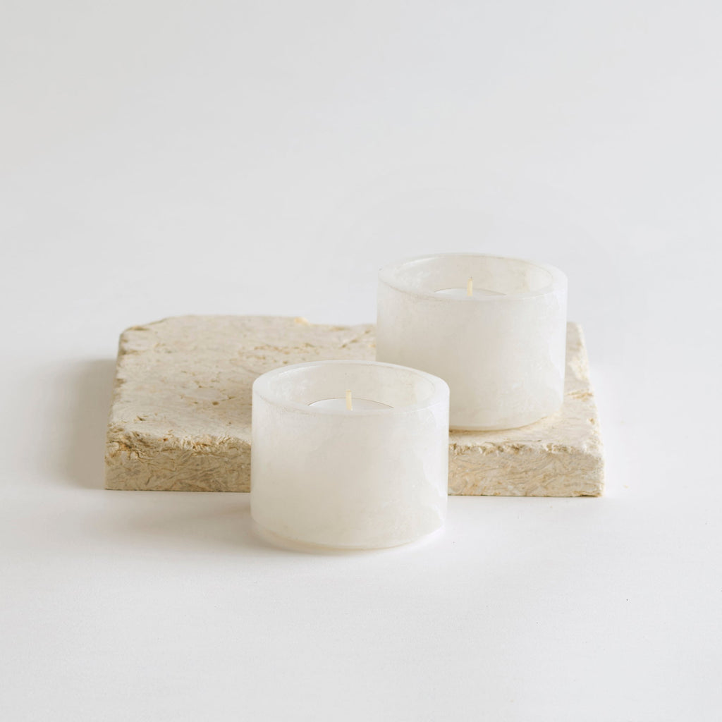Alabaster Tealight Holders - Set of 2