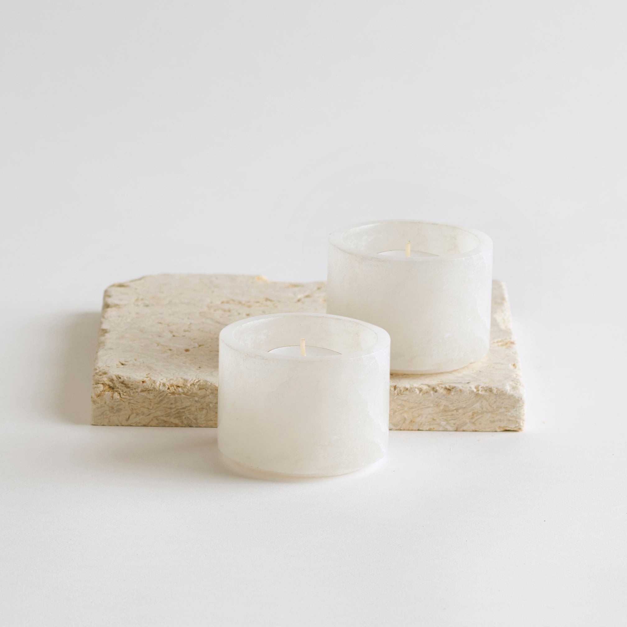 Alabaster Tealight Holders - Set of 2