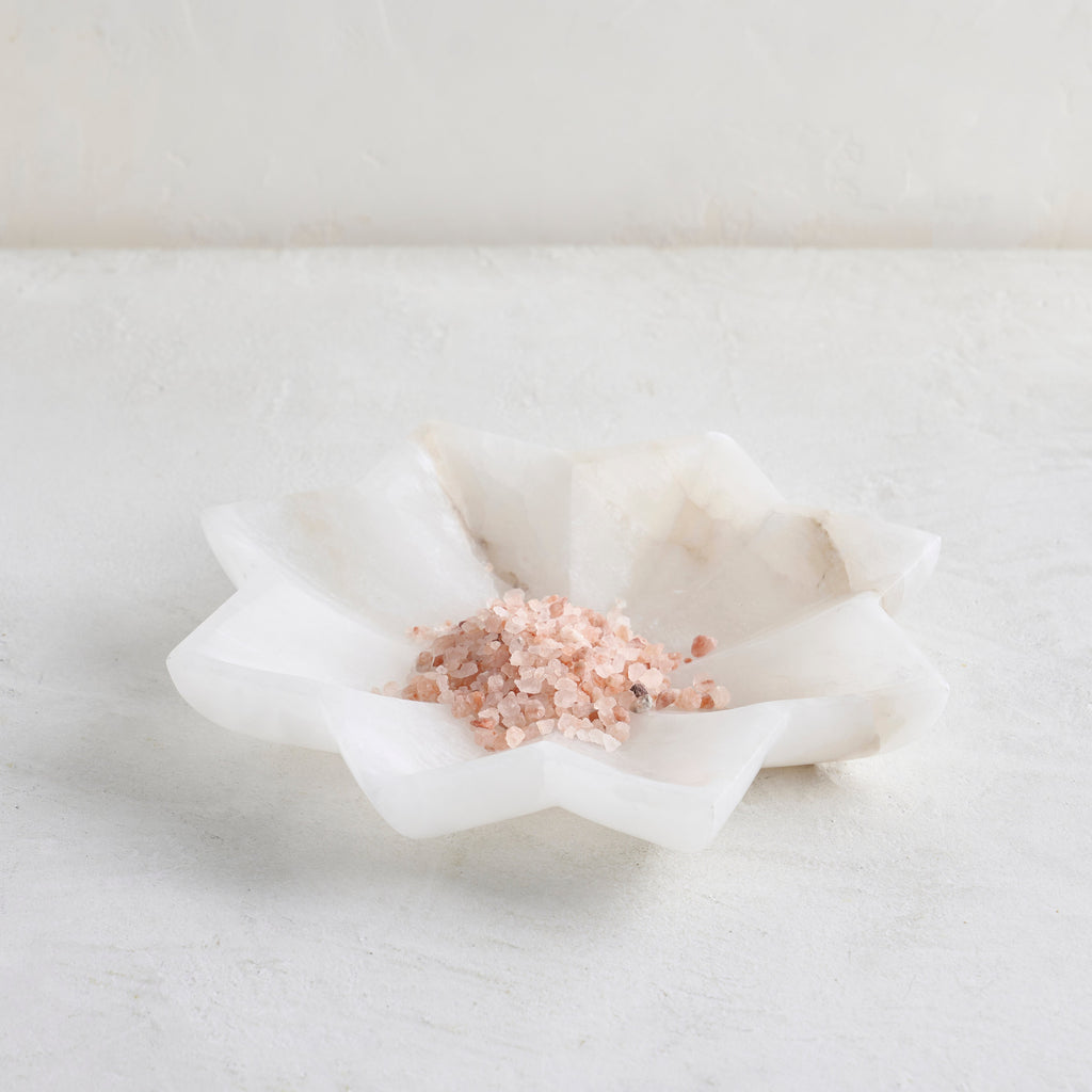 Wide Tara Alabaster Bowl