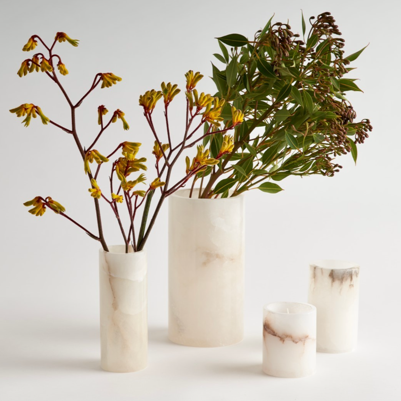 Tall Alabaster Vase