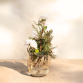 Tall Floral Flower Frog and Vase