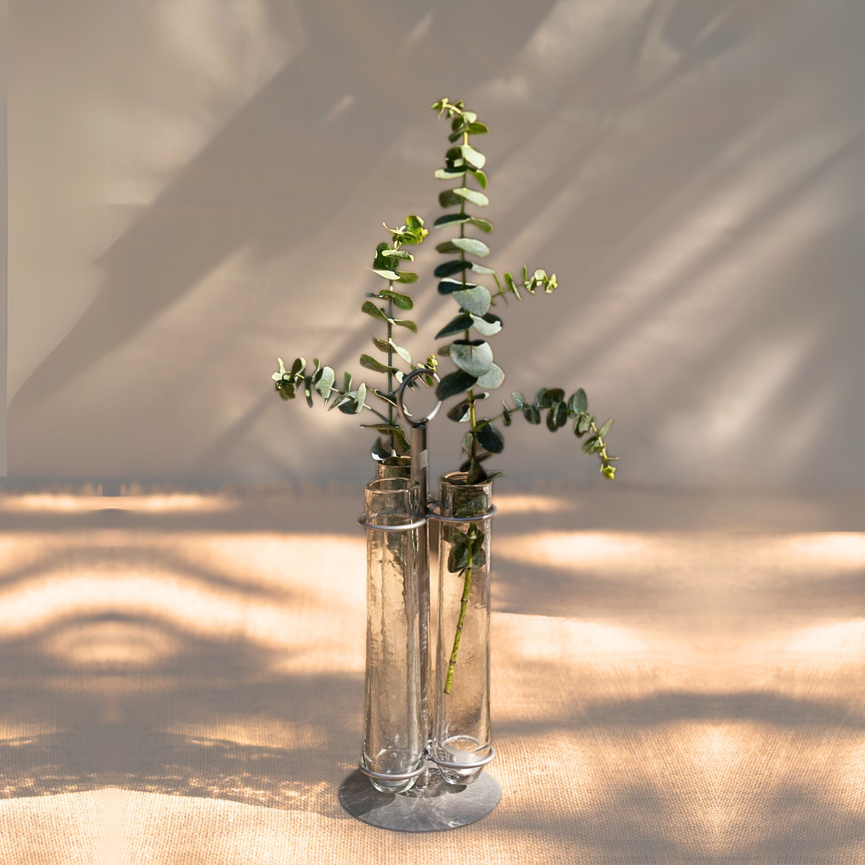 Vintage Floral Stem Vase