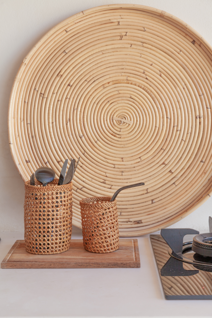 Small Rattan Utensil Holder