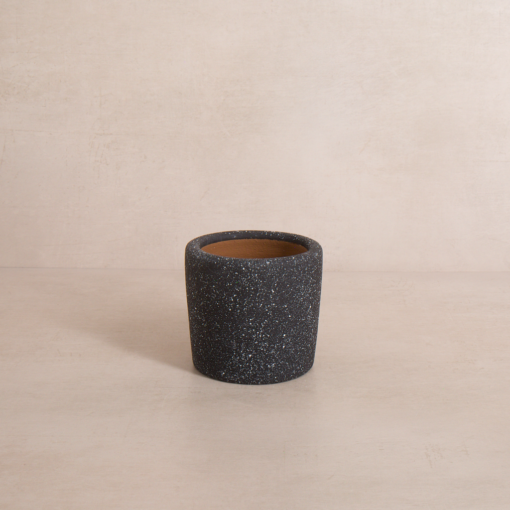 Black Speckle Terracotta Planter